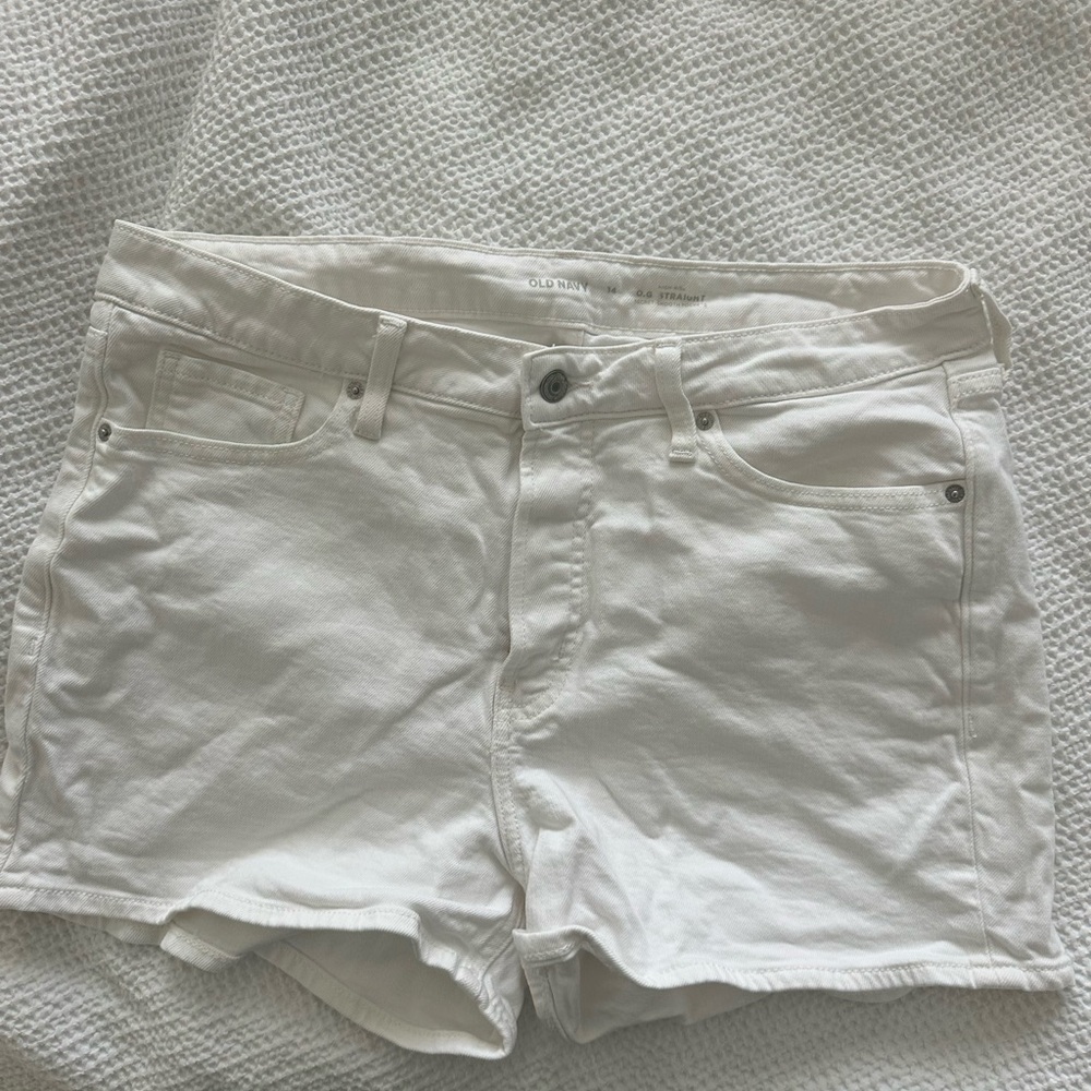 old navy high rise og straight shorts